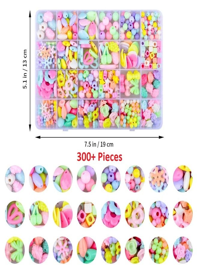 DOOMSDAY مجموعة صنع مجوهرات الخرز الملون من DOOMSDAY للبنات - مجموعة صنع الأساور والقلائد وربطات الشعر - خرز أكريليك صديق للبيئة مع علبة تخزين للبنات فوق 3 سنوات - Image 2